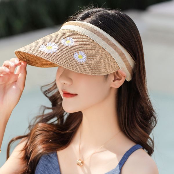 korean fashion floral embroidery straw hat women summer hats for womens empty sun visor outdoor beach cap, Blue;gray
korean fashion floral embroidery straw hat women summer hats for womens empty sun visor outdoor beach cap, Blue;gray