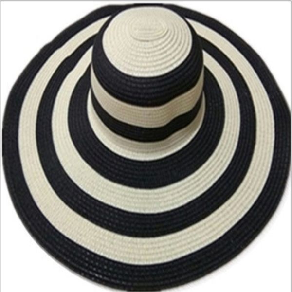 wzcx stripe wide brim flat straw hat women fashion new lotus leaf outdoor korean version beach hat summer cap, Blue;gray
wzcx stripe wide brim flat straw hat women fashion new lotus leaf outdoor korean version beach hat summer cap, Blue;gray