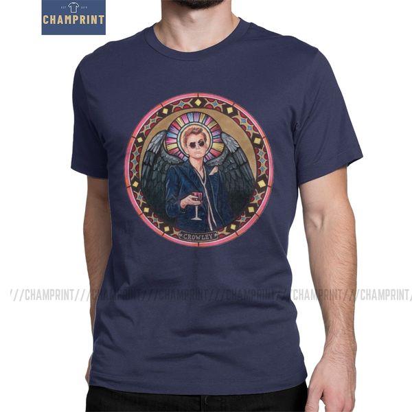 leisure crowley good omens t-shirt men cotton t shirts aziraphale ineffable go david tennant angel short sleeve tees 4xl 5xl 6xl 
leisure crowley good omens t-shirt men cotton t shirts aziraphale ineffable go david tennant angel short sleeve tees 4xl 5xl 6xl