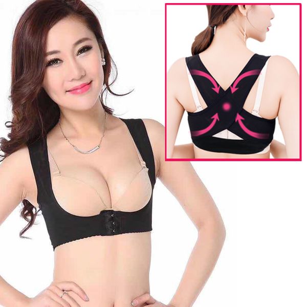 back support xxl women adjustable orthopedic corset bra breast health care posture corrector shoulder 15101, Black;blue
back support xxl women adjustable orthopedic corset bra breast health care posture corrector shoulder 15101, Black;blue