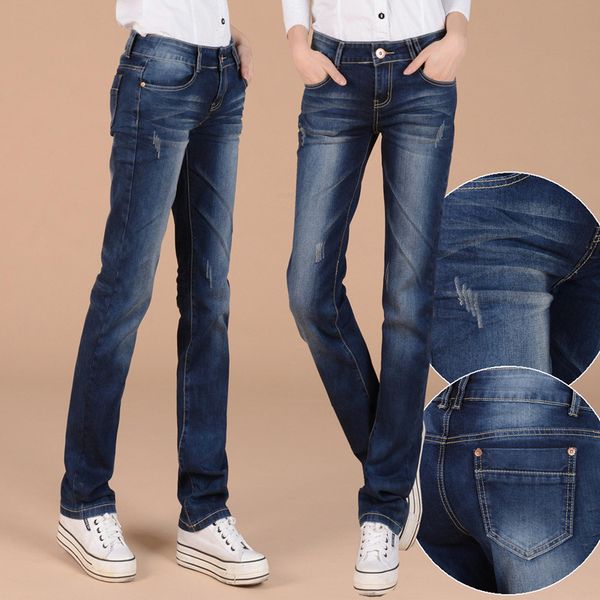 women's jeans autumn winter denim womens plus velvet/standard women casual ripped for size trousers pants, Blue
women's jeans autumn winter denim womens plus velvet/standard women casual ripped for size trousers pants, Blue