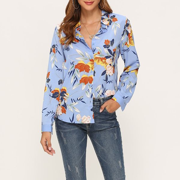 women's blouses & shirts 2021 long sleeve lapel office shirt casual fashion printed chiffon, White
women's blouses & shirts 2021 long sleeve lapel office shirt casual fashion printed chiffon, White