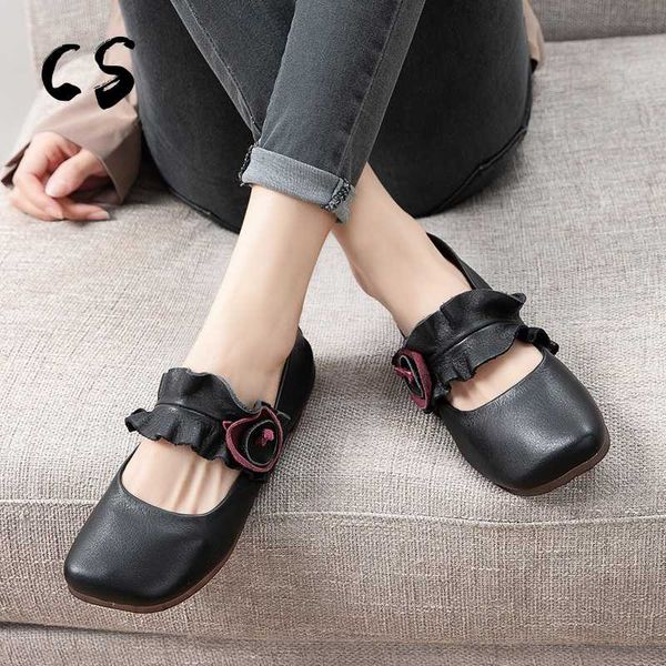 cuculus genuine leather handmade woman flat shoes elegant comfortable lady fashion square head women super soft ballet flats, Black
cuculus genuine leather handmade woman flat shoes elegant comfortable lady fashion square head women super soft ballet flats, Black
