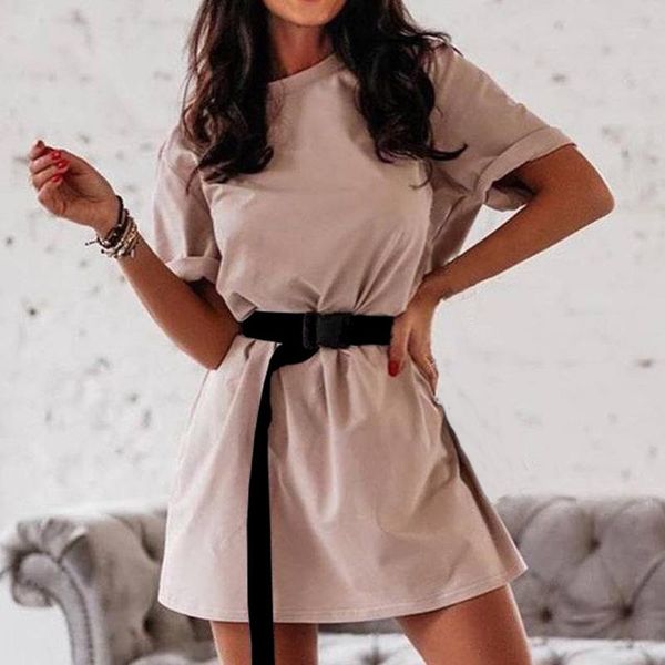 women's swimwear simplee casual solid dress including belt color home loose sports fashion leisure dresses summer 2021, White;black
women's swimwear simplee casual solid dress including belt color home loose sports fashion leisure dresses summer 2021, White;black