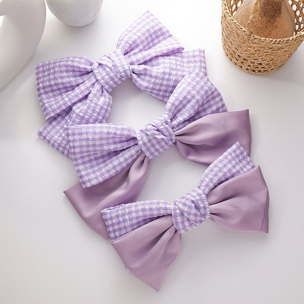 new simple cute sweet girl trendy generous elegant purple plaid stitching big bow hairpin for women fashion hair accessories
new simple cute sweet girl trendy generous elegant purple plaid stitching big bow hairpin for women fashion hair accessories