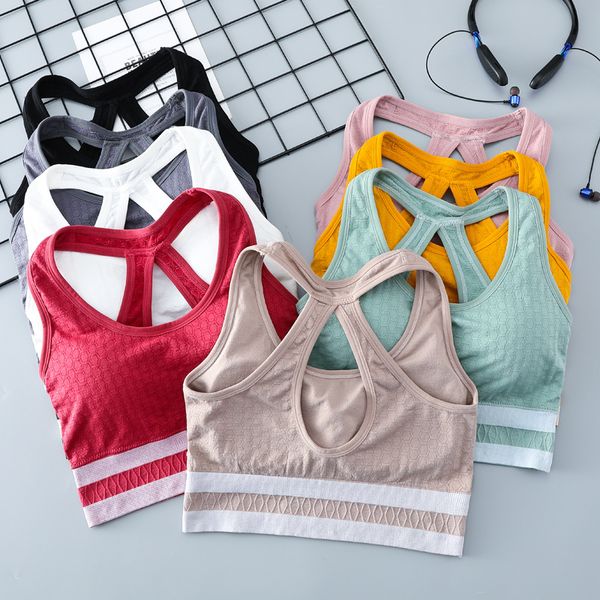 new women sports bra wrapped chest vest seamless honeycomb fabric without rims yoga beauty back tube bras underwear, White;black
new women sports bra wrapped chest vest seamless honeycomb fabric without rims yoga beauty back tube bras underwear, White;black