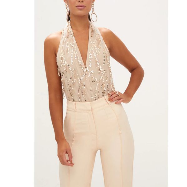 women hanging neck v neck bodysuit women sequined bodysuits sleeveless jumpsuits shorts playsuits for female new 2020, Black;white
women hanging neck v neck bodysuit women sequined bodysuits sleeveless jumpsuits shorts playsuits for female new 2020, Black;white