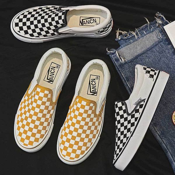 on flat canvas shoes women checkered vulcanize shoes 2020black white plaid female casual loafers ladies lazy shoes y200801, Black
on flat canvas shoes women checkered vulcanize shoes 2020black white plaid female casual loafers ladies lazy shoes y200801, Black