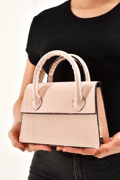 kroko pattern mini hand bag