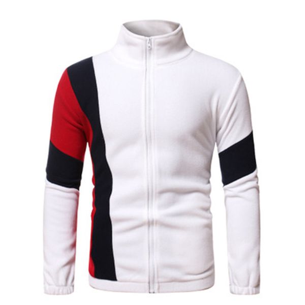 man tricolor splicing cardigan sweatshirts fashion trend long sleeve zipper pullover jacket designer male new spring loose casual coat, Black
man tricolor splicing cardigan sweatshirts fashion trend long sleeve zipper pullover jacket designer male new spring loose casual coat, Black