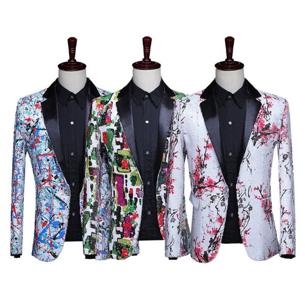 fashion men's slim casual blezer masculino printed blazer men's clothing traje hombre 2020, White;black
fashion men's slim casual blezer masculino printed blazer men's clothing traje hombre 2020, White;black