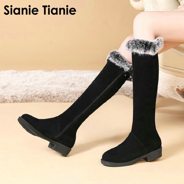 sianie tianie 2020 winter warm plush woman boots zipper knee-high snow boots for women with real fur big size 45 46 47 48, Black
sianie tianie 2020 winter warm plush woman boots zipper knee-high snow boots for women with real fur big size 45 46 47 48, Black