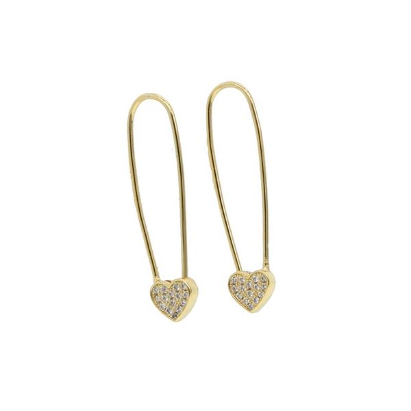 minimal delicate jewelry white cz tiny love heart safety pin charming earring gold filled trendy lover gift jewelry hoops, Golden;silver
minimal delicate jewelry white cz tiny love heart safety pin charming earring gold filled trendy lover gift jewelry hoops, Golden;silver