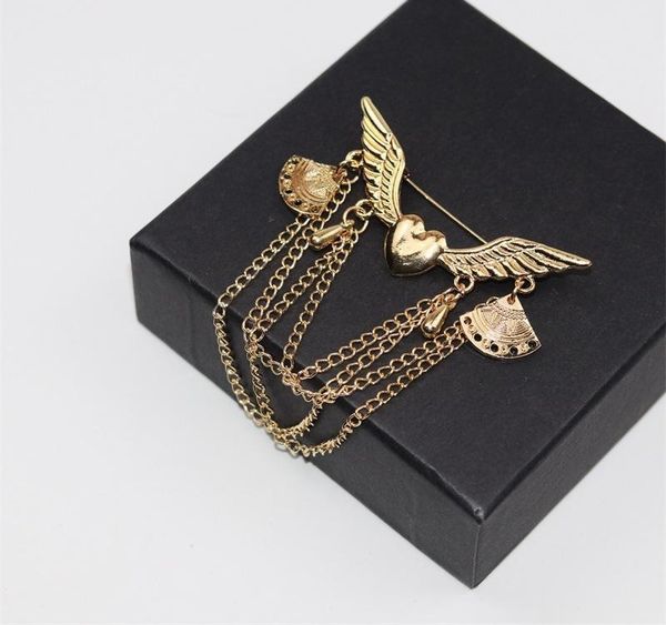 2020 designer brooch love wings brooch with tassel jewelry retro multi-layer chain collar pin button set clothing accessories jewelry, Gray
2020 designer brooch love wings brooch with tassel jewelry retro multi-layer chain collar pin button set clothing accessories jewelry, Gray