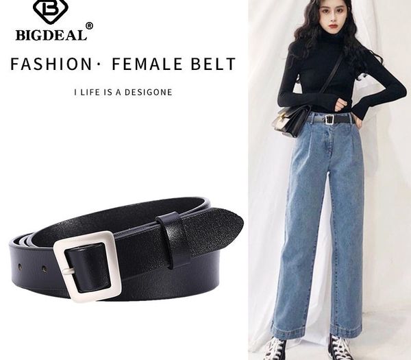 women belt genuine leather belt jeans belts for women fashion students simple new metal pin buckle designer female strap, Black;brown
women belt genuine leather belt jeans belts for women fashion students simple new metal pin buckle designer female strap, Black;brown