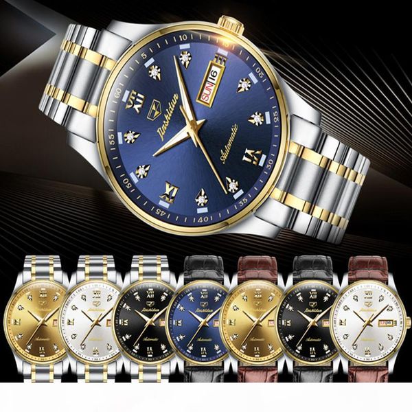 luxury relogio masculino automatico stainless steel gold mechanical watch men automatic calendar luminous pointer watches, Slivery;brown
luxury relogio masculino automatico stainless steel gold mechanical watch men automatic calendar luminous pointer watches, Slivery;brown