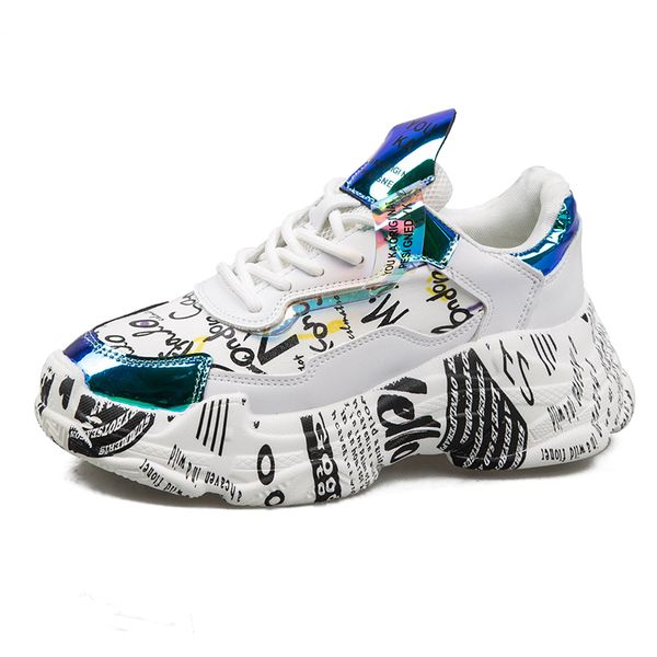 lace up chunky sneakers women shoes woman graffiti vulcanized shoes leather platform casual female loafers ladies flats, Black
lace up chunky sneakers women shoes woman graffiti vulcanized shoes leather platform casual female loafers ladies flats, Black