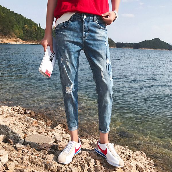 men's jeans summer men slim fashion washed solid color casual denim pants man streetwear hip hop wild cowboy trousers male clothes, Blue
men's jeans summer men slim fashion washed solid color casual denim pants man streetwear hip hop wild cowboy trousers male clothes, Blue