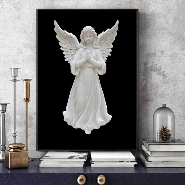 black and white angel statues poster little girl sculpture canvas painting wall art pictures for living room bedroom decor
black and white angel statues poster little girl sculpture canvas painting wall art pictures for living room bedroom decor