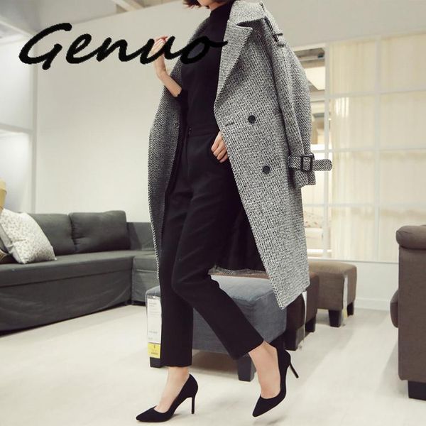 корейский хаундстут long wool coat элегантный женщин двубортный воротник отворотом пояса карманные plaid сыпучие толстая шерстяная верхняя о, Black
корейский хаундстут long wool coat элегантный женщин двубортный воротник отворотом пояса карманные plaid сыпучие толстая шерстяная верхняя о, Black