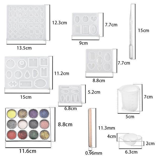 silicone resin combination molds earrings pendant crafts cabochon geometric round heart uv epoxy resin jewelry making tools set
silicone resin combination molds earrings pendant crafts cabochon geometric round heart uv epoxy resin jewelry making tools set