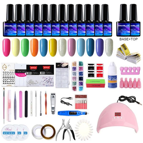 allnewelook nail polish set electric nail drill machine uv led lamp dryer 12pcs set gel polish tools
allnewelook nail polish set electric nail drill machine uv led lamp dryer 12pcs set gel polish tools