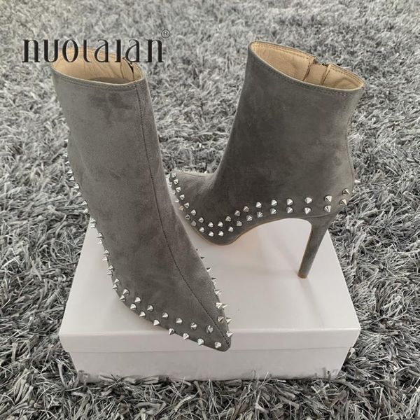 2020 winter fashion women boots pointed toe rivet ankle boots 10cm/8cmcm heel high heels shoes woman autumn female socks, Black
2020 winter fashion women boots pointed toe rivet ankle boots 10cm/8cmcm heel high heels shoes woman autumn female socks, Black