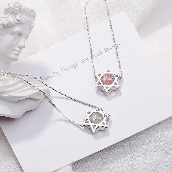fancy hexagram star pendant necklace with strawberry crystal moonstone bead for women jewelry gifts s-n257, Silver
fancy hexagram star pendant necklace with strawberry crystal moonstone bead for women jewelry gifts s-n257, Silver