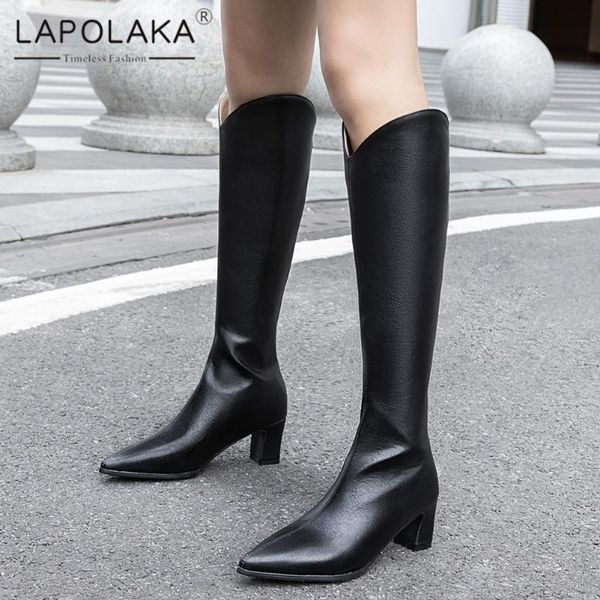 lapolaka 2020 new design plus size 48 concise elegant boots woman shoes zip up pointed toe spring autumn knee high boots, Black
lapolaka 2020 new design plus size 48 concise elegant boots woman shoes zip up pointed toe spring autumn knee high boots, Black