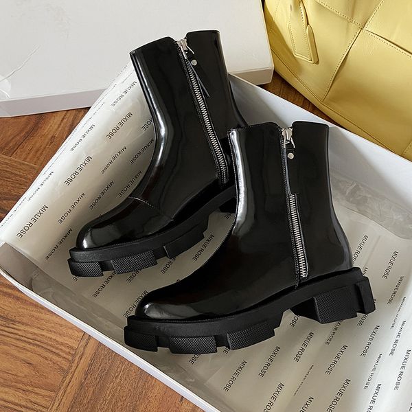sklfgxzy new winter 100% genuine leather women boots fashion ankle boots female warm women shoes, Black