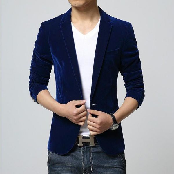 men's autumn winter velvet wine red blue black fashion leisure suit jacket wedding groom singer slim fit blazer hombre masculino, White;black
men's autumn winter velvet wine red blue black fashion leisure suit jacket wedding groom singer slim fit blazer hombre masculino, White;black