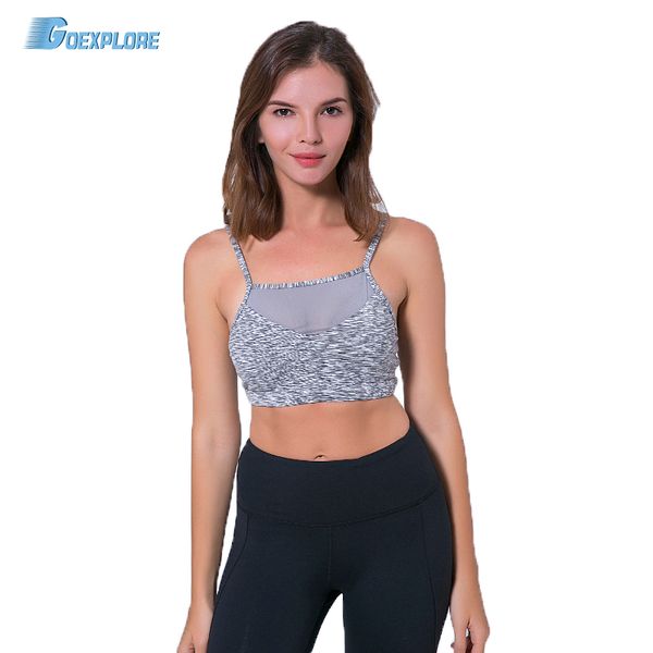 goexplore women mesh sports bra breathable athletic running fitness bras seamless push up quick dry gym yoga bra for girls, White;black
goexplore women mesh sports bra breathable athletic running fitness bras seamless push up quick dry gym yoga bra for girls, White;black