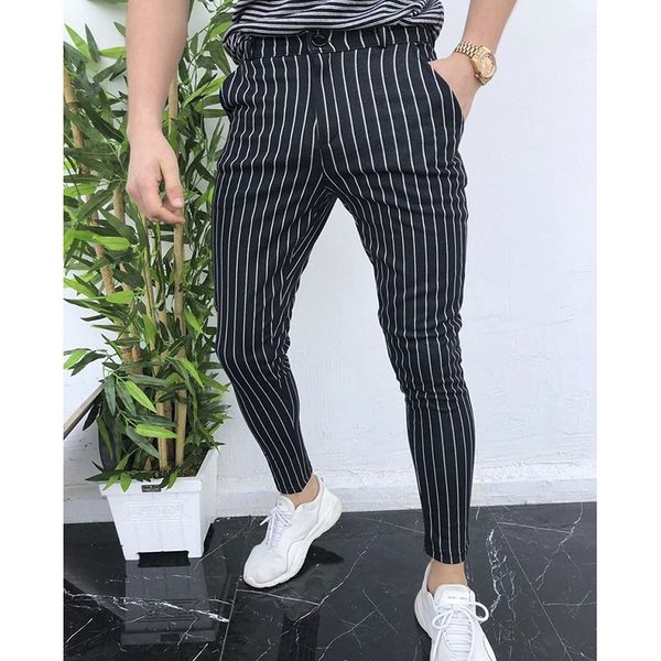 europe and the united states 2020 autumn new striped men's fashion casual tights, Black
europe and the united states 2020 autumn new striped men's fashion casual tights, Black