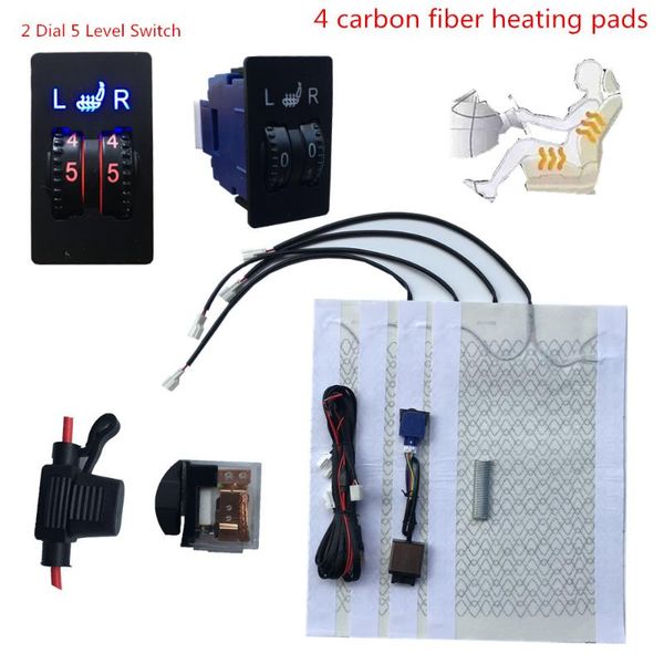 2 seats installed 5 position switch universal car carbon fiber seat heating heater 12 v pads winter warmer seat covers
2 seats installed 5 position switch universal car carbon fiber seat heating heater 12 v pads winter warmer seat covers