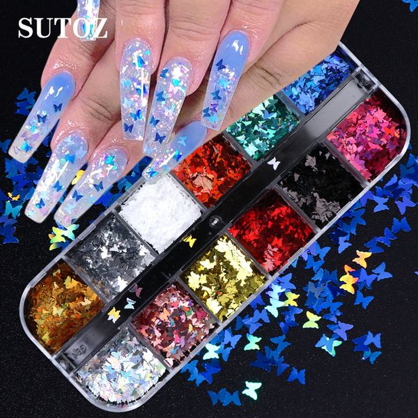 new 12 grid/set holographic nail glitter sequins butterfly laser butterfly sequins 3d colorful sequins manicure nail art decoration, Black
new 12 grid/set holographic nail glitter sequins butterfly laser butterfly sequins 3d colorful sequins manicure nail art decoration, Black