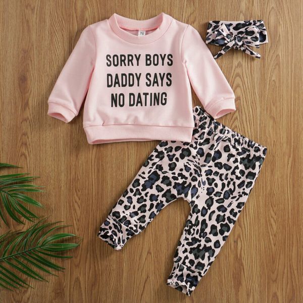 0-24m newborn infant baby girl clothing set letter long sleeve + leopard pants outfits autumn spring baby girl costumes, White
0-24m newborn infant baby girl clothing set letter long sleeve + leopard pants outfits autumn spring baby girl costumes, White