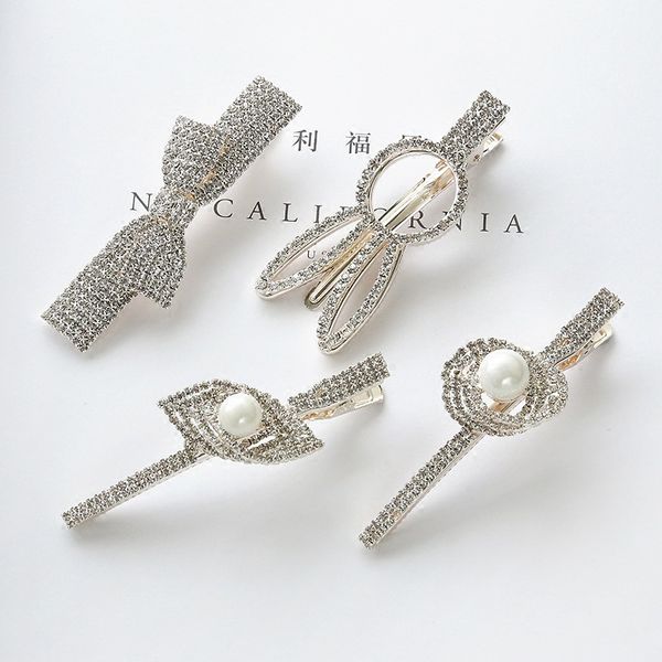 korean fashion crystal rhinestone headdress hairpin stick bow pearl duckbill clip jewelry hair clip accessories for women girls, Golden;silver
korean fashion crystal rhinestone headdress hairpin stick bow pearl duckbill clip jewelry hair clip accessories for women girls, Golden;silver