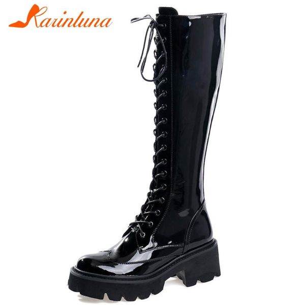 boots brand luxery genuine leather cow square heel patent round toe zip solid knee-high female, Black
boots brand luxery genuine leather cow square heel patent round toe zip solid knee-high female, Black