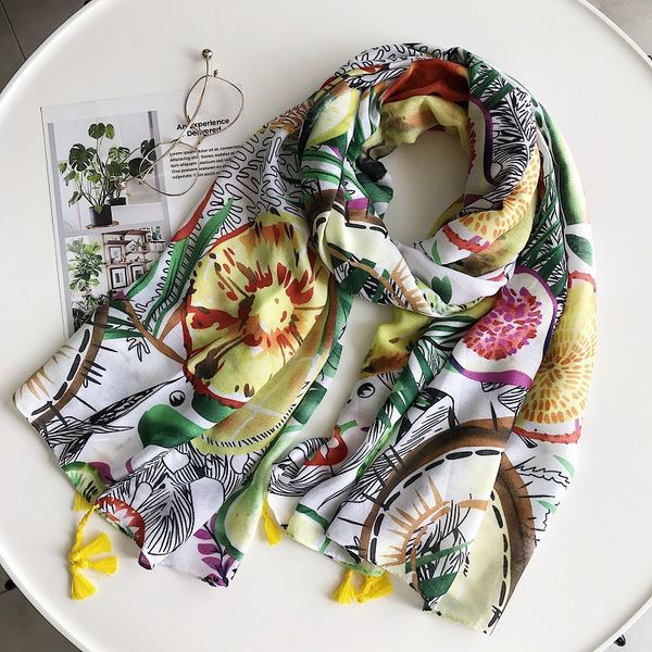 2020 new style spring and autumn quality cotton shawl women classical fruits print cotton material scarf keep warm silk scarves, Blue;gray
2020 new style spring and autumn quality cotton shawl women classical fruits print cotton material scarf keep warm silk scarves, Blue;gray