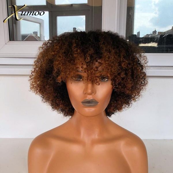 lace wigs xumoo high density short bob kinky curly ombre brown brazilian human hair wig with bangs none for women, Black;brown
lace wigs xumoo high density short bob kinky curly ombre brown brazilian human hair wig with bangs none for women, Black;brown