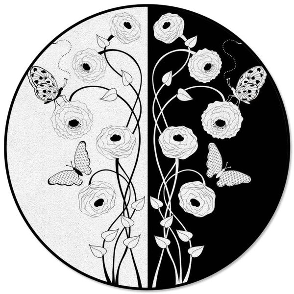 black and white flower dragonfly butterfly printed round carpets for living room bedroom alfombra floor mats kids room area rugs
black and white flower dragonfly butterfly printed round carpets for living room bedroom alfombra floor mats kids room area rugs