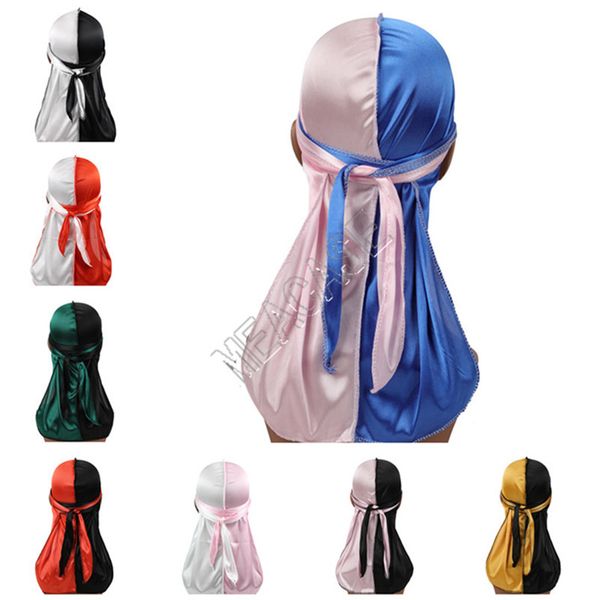 patchwork color designers durags turban shiny silky durag bandana long tail headwear pirate caps head bands hair cover accessories d82412, Yellow
patchwork color designers durags turban shiny silky durag bandana long tail headwear pirate caps head bands hair cover accessories d82412, Yellow