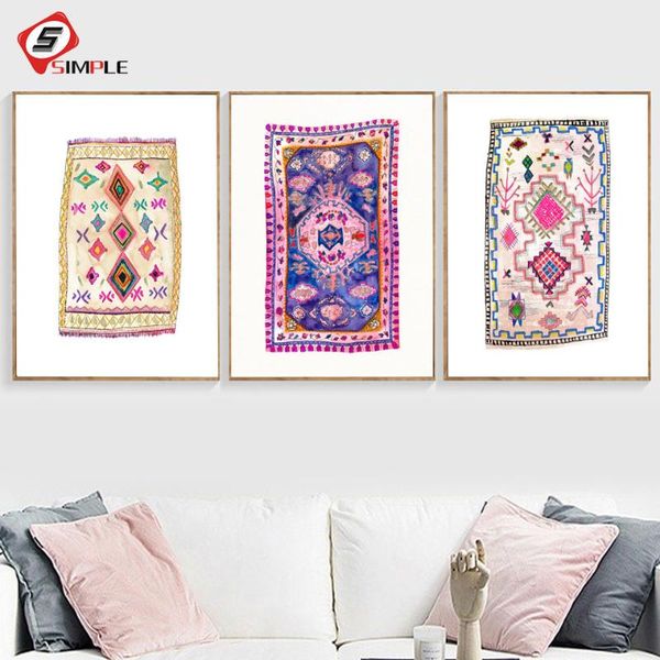 vintage pink rug art prints boho wall decor eclectic poster watercolor bohemian canvas painting modern abstract wall art picture
vintage pink rug art prints boho wall decor eclectic poster watercolor bohemian canvas painting modern abstract wall art picture