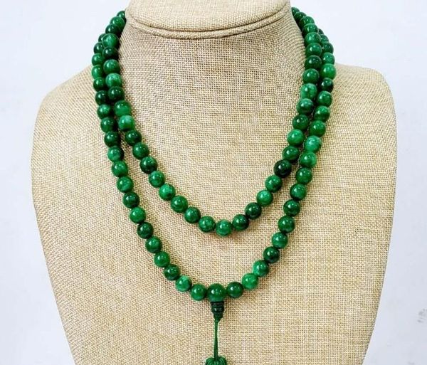 chinese green jade 6*8mm/108 bead necklace natural jadeite jewellery yoga beaded gemstone beads woman gift jewelry11, Silver
chinese green jade 6*8mm/108 bead necklace natural jadeite jewellery yoga beaded gemstone beads woman gift jewelry11, Silver