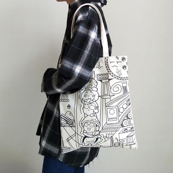 summer printing art funny new women's canvas large capacity vintage shoulder bag harajuku cartoon casual bags bolso mujer #t1p
summer printing art funny new women's canvas large capacity vintage shoulder bag harajuku cartoon casual bags bolso mujer #t1p