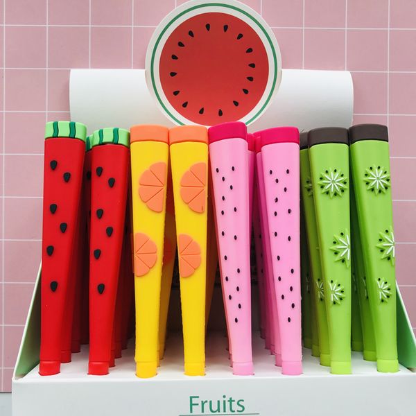 1pc cute fresh fruits watermelon pitaya kiwi gel pen rollerball pen school office supply student stationery 0.38mm blue ink
1pc cute fresh fruits watermelon pitaya kiwi gel pen rollerball pen school office supply student stationery 0.38mm blue ink