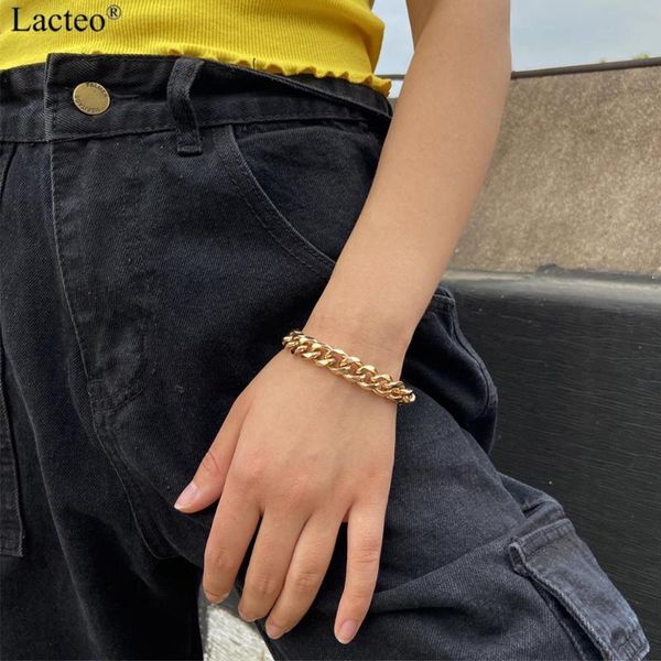 lacteo gothic heavy metal chain bangle bracelet street punk cuban silver color button bracelet jewelry for men and women, Black
lacteo gothic heavy metal chain bangle bracelet street punk cuban silver color button bracelet jewelry for men and women, Black