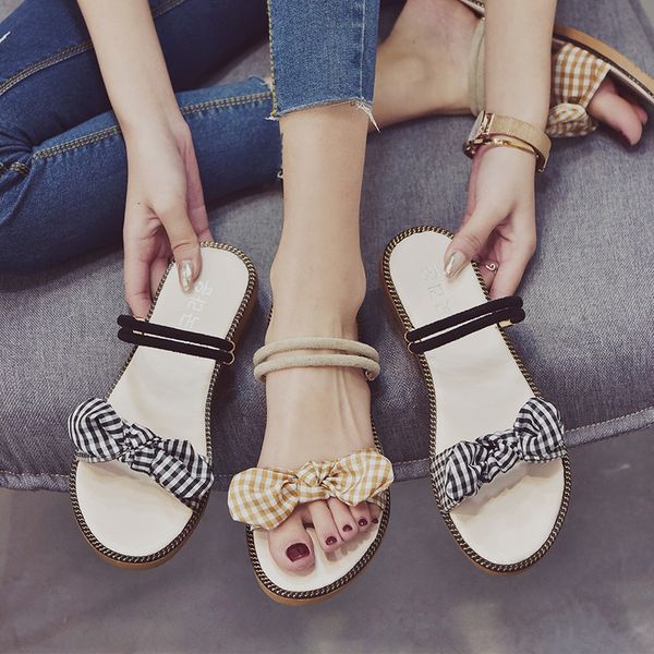 online celebrity sandals women's 2020 summer new style versitile fashion bow double purpose flat shoes korean-style retro, Black
online celebrity sandals women's 2020 summer new style versitile fashion bow double purpose flat shoes korean-style retro, Black