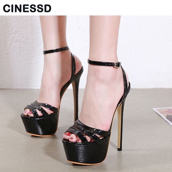 16cm ultra high heels women wedding party shoes peep toe patent leather fashion ankle strap sandals black red
16cm ultra high heels women wedding party shoes peep toe patent leather fashion ankle strap sandals black red