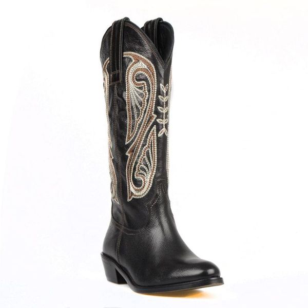 footcourt- black genuine leather round toe cowboy boots embroidered boots leather lining western for women handmade
footcourt- black genuine leather round toe cowboy boots embroidered boots leather lining western for women handmade